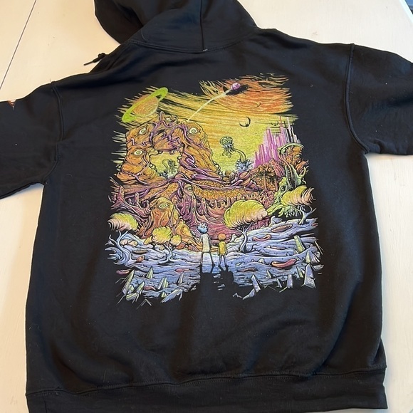Rick and Morty Adult Swim Pull Over Hoodie Front Tunnel Pocket Size Small New - Picture 6 of 7